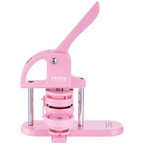 VEVOR Button Maker, 1/1.25/2.28 inch(25/32/58mm) 3-IN-1 Pin Maker, 300pcs Button Parts, Button Maker Machine with Panda Magic Book, Ergonomic Arc Handle Punch Press Kit, For Children DIY Gifts, Pink