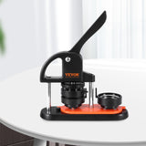 VEVOR Button Maker Machine, 2.28 inch/58mm Pin Maker, Installation-Free Badge Punch Press Kit, Children DIY Gifts Button Making Supplies with 100pcs Button Parts, Circle Cutter, Magic Book - Low Angle
