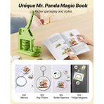 Button Maker Machine, 58 mm, Plastic Pin Maker with 100pcs Button Parts, Mr. Panda Magic Book, Circle Cutter and Hex Wrenches, Reinforced Ergonomic Handle, for DIY Badges, Personalized Pins