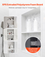 VEVOR Shower Niche 40.6 x 71.1 x 10.2 cm Recessed Wall Shelf for Bathroom - Side View