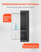 VEVOR Shower Niche 40.6 x 71.1 x 10.2 cm Recessed Wall Shelf for Bathroom