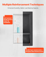 VEVOR Shower Niche 40.6 x 71.1 x 10.2 cm Recessed Wall Shelf for Bathroom - Top-Down View