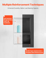 VEVOR Shower Niche 40.6 x 50.8 x 10.2 cm Recessed Wall Divider Shelf Bathroom - Side View