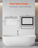VEVOR Shower Niche 40.6 x 50.8 x 10.2 cm Recessed Wall Divider Shelf Bathroom - 45-Degree Angle