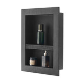 VEVOR Shower Niche 40.6 x 50.8 x 10.2 cm Recessed Wall Divider Shelf Bathroom - Low Angle