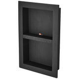 VEVOR Shower Niche Ready for Tile 40.64 x 60.96 cm, 16 x 24 inch Double Shelf Organizer, Square Corners Wall-inserted Niche Recessed, Sealed Protection Modern Soap Storage Niche for Shower Bathroom, Black - Extra Image