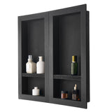 VEVOR Shower Niche 40.6 x 81.3 + 40.6 x 81.3 cm Recessed Wall Shelf Bathroom