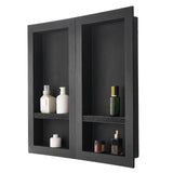 VEVOR Shower Niche 40.6 x 81.3 + 40.6 x 81.3 cm Recessed Wall Shelf Bathroom