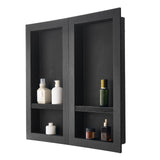 VEVOR Shower Niche 40.6 x 81.3 + 40.6 x 81.3 cm Recessed Wall Shelf Bathroom