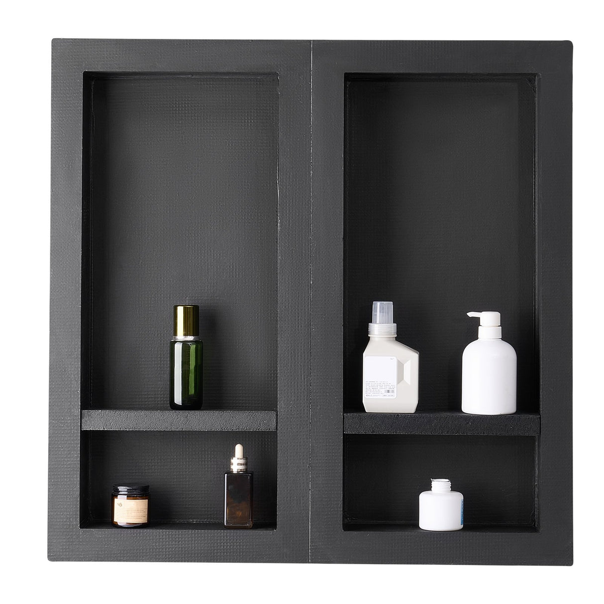 VEVOR Shower Niche 40.6 x 81.3 + 40.6 x 81.3 cm Recessed Wall Shelf Bathroom