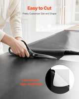 VEVOR 10Mil Plastic Sheeting Roll 10 x 100 FT Heavy Duty Black & White - Rear View