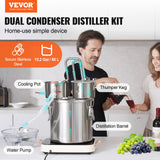 VEVOR Moonshine Still Water Alcohol Distiller 13.2Gal w/Thumper Keg & Water Pump - Front View