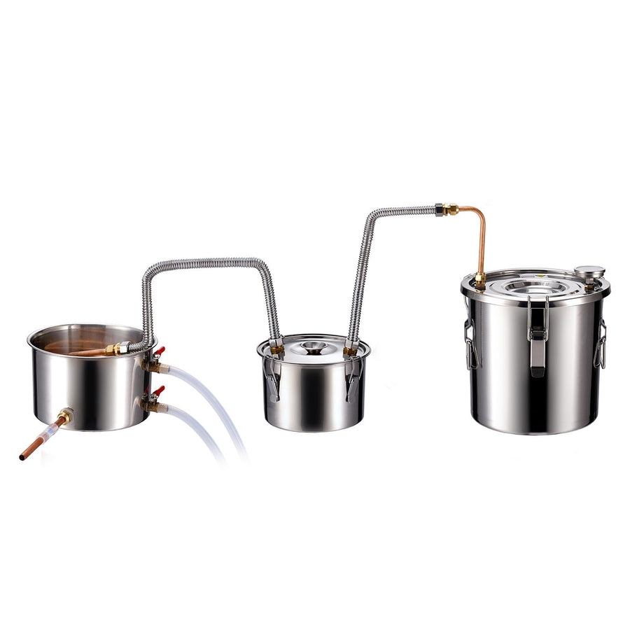 Moonshine Still Water Alcohol Distiller 3Gal w/Thumper Keg & 8W Water Pump