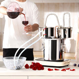 VEVOR Moonshine Still Water Alcohol Distiller 3Gal w/Thumper Keg & 8W Water Pump - Low Angle