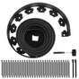 Landscape Edging, 2000 x 10 cm Plastic Garden Border Edging with 30 Spikes & 2 Ground Stakes, No Dig, Flexible Lawn Edgings Roll, UV-Resistant Mini Fence Borders for Flower Beds Yard Paver