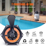 VEVOR Sand Filter, 16-inch, 406.4mm, Up to 35 GPM Flow Rate, Above Inground Swimming Pool Sand Filter System with 7-Way Multi-Port Valve, Filter,