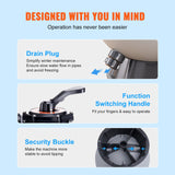 VEVOR Sand Filter, 16-inch, 406.4mm, Up to 35 GPM Flow Rate, Above Inground Swimming Pool Sand Filter System with 7-Way Multi-Port Valve, Filter, Backwash, Rinse, Recirculate, Waste, Winter, Closed Functions - 45-Degree Angle