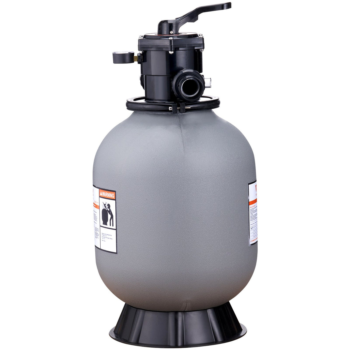 VEVOR Sand Filter, 16-inch, 406.4mm, Up to 35 GPM Flow Rate, Above Inground Swimming Pool Sand Filter System with 7-Way Multi-Port Valve, Filter,