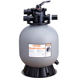 VEVOR Sand Filter, 19-inch, 482.6mm, Up to 45 GPM Flow Rate, Above Inground Swimming Pool Sand Filter System with 7-Way Multi-Port Valve, Filter,