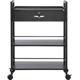 VEVOR Beauty Salon Trolley Cart, 3-Tier Hair Salon Stations Cabinet for Stylist with Lockable Drawer, MDF Rolling Storage Station with 4 Wheels (2