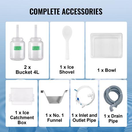 Commercial Snowflake Ice Machine, 385LBS/24H Snowflake Ice Maker, Stainless Steel Ice Shaver Machine,, image 6