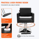 VEVOR Salon Chair, Barber Chair for Hair Stylist, Styling Chair with Heavy Duty Hydraulic Pump, Swivel Hair Salon Chair with Footrest for Beauty Spa