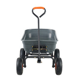 VEVOR Dump Cart, Poly Garden Dump Cart with Easy to Assemble Steel Frame, Dump Wagon with 2-in-1 Convertible Handle, Utility Wheelbarrow 272kg/ 600lbs Capacity, 25.5cm/ 10 inch Tires - Extra Image