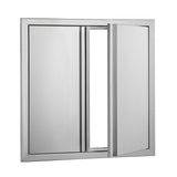 BBQ Access Door, 610x610 mm Double Outdoor Kitchen Door, Stainless Steel Flush Mount Door, Wall Vertical Door with Recessed Handles , for BBQ Island, Grilling Station, Outside Cabinet - Extra Image