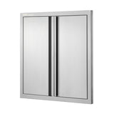 BBQ Access Door, 610x610 mm Double Outdoor Kitchen Door, Stainless Steel Flush Mount Door, Wall Vertical Door with Recessed Handles , for BBQ Island, Grilling Station, Outside Cabinet - Extra Image