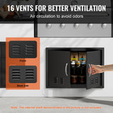 VEVOR BBQ Access Door,762 x533 mm Double Outdoor Kitchen Door, Cold Plate Flush Mount Door, Wall Vertical Door with Handles and Ventss, for BBQ Island, Grilling Station, Outside Cabinet - Top-Down View