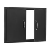 BBQ Access Door, 788x610 mm Double Outdoor Kitchen Door, Cold Plate Flush Mount Door, Wall Vertical Door with Handles, for BBQ Island, Grilling Station, Outside Cabinet - Extra Image