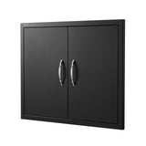 BBQ Access Door, 788x610 mm Double Outdoor Kitchen Door, Cold Plate Flush Mount Door, Wall Vertical Door with Handles, for BBQ Island, Grilling Station, Outside Cabinet - Extra Image