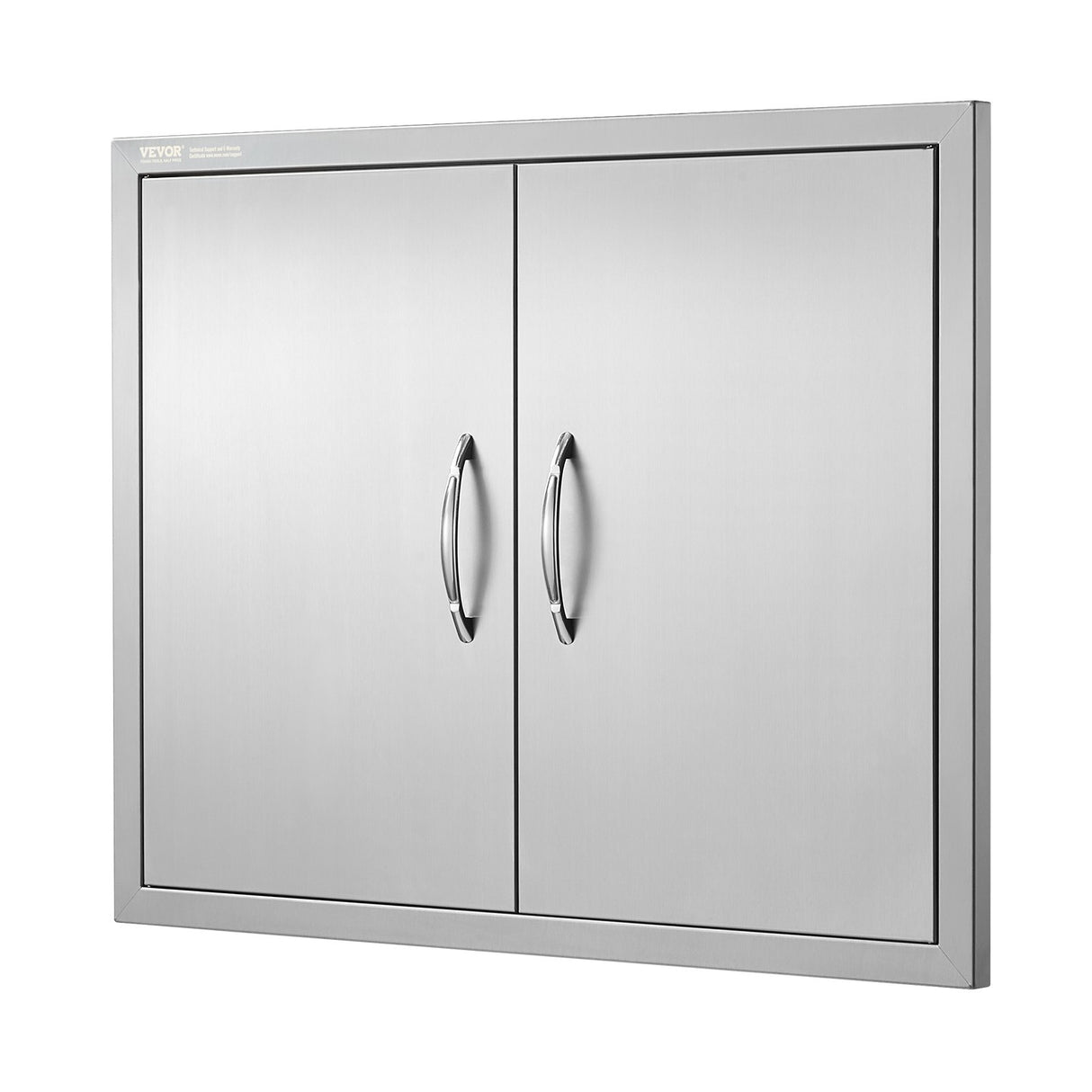 BBQ Access Door, 787x609 mm Double Outdoor Kitchen Door, Stainless Steel Flush Mount Door, Double Wall Vertical Door with Handles and Hooks, for BBQ Island, Grilling Station, Outside Cabinet