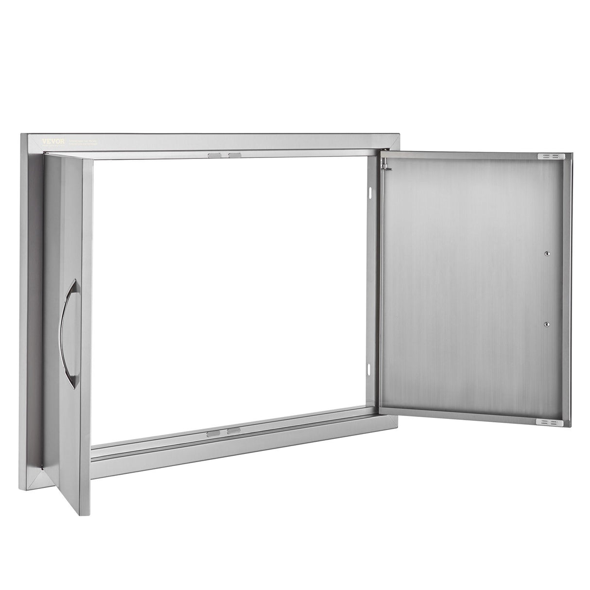 VEVOR BBQ Access Door, 838x558 mm Double Outdoor Kitchen Door, Stainless Steel Flush Mount Door, Wall Vertical Door with Handles, for BBQ Island,