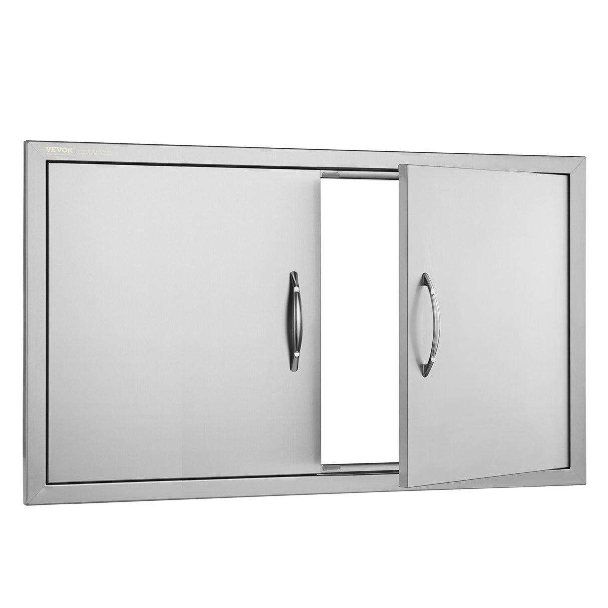 VEVOR BBQ Access Door, 915x533 mm Double Outdoor Kitchen Door, Stainless Steel Flush Mount Door, Wall Vertical Door with Handles, for BBQ Island,
