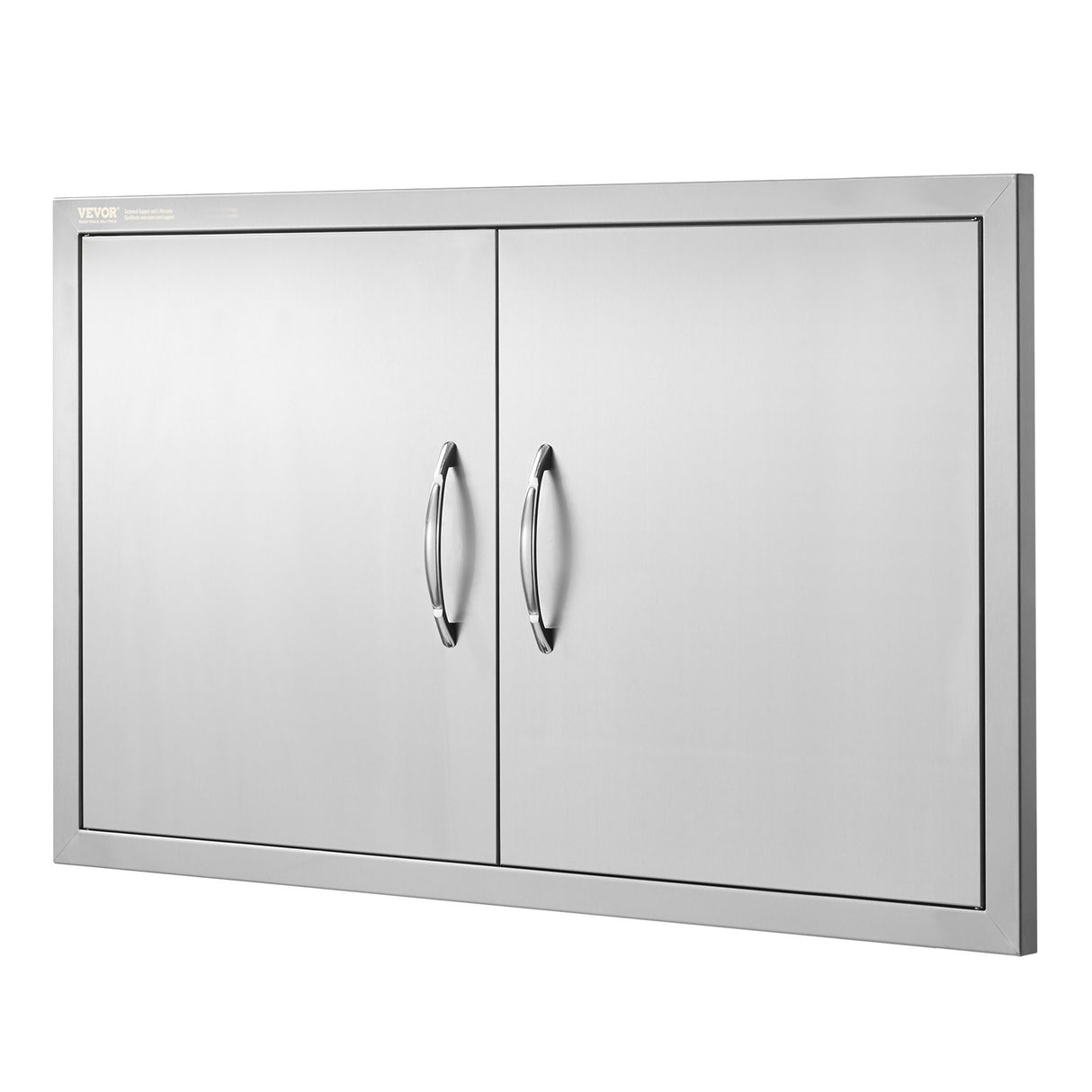 VEVOR BBQ Access Door, 915x533 mm Double Outdoor Kitchen Door, Stainless Steel Flush Mount Door, Wall Vertical Door with Handles, for BBQ Island,