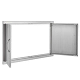 VEVOR BBQ Access Door, 915x533 mm Double Outdoor Kitchen Door, Stainless Steel Flush Mount Door, Wall Vertical Door with Handles, for BBQ Island, Grilling Station, Outside Cabinet - Extra Image