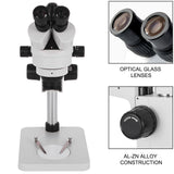 Vevor 3.5X-90X Trinocular Stereo Microscope w/Pillar Stand Biological Reliable Lab - Front View