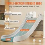 VEVOR Toddler Slide, Kid Slide for Toddlers Age 1-12 with Climbable Ladders & Bus Playhouse, Indoor Outdoor Slide Playset for Kids Within 50kg, Toddler Playground w/ Raised Handrail, Anti-Slip Strip - Top-Down View