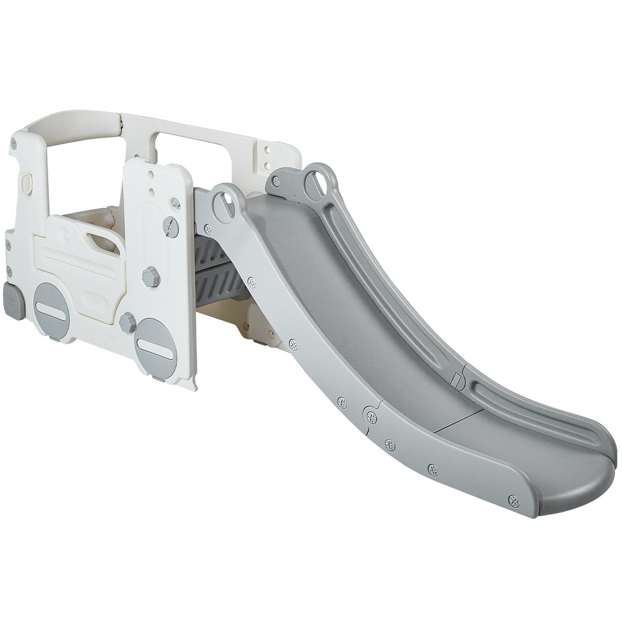 VEVOR Toddler Slide, Kid Slide for Toddlers Age 1-12 with Climbable Ladders & Bus Playhouse, Indoor Outdoor Slide Playset for Kids Within 50kg,