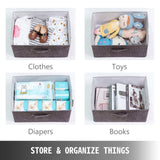 VEVOR Dresser Storage Tower with 5 Fabric Drawer Steel Frame Storage Cabinet Bin Storage Organizer Unit Fabric Cube Dresser Chest Cabinet Coffee Wide (Coffee/Wide)