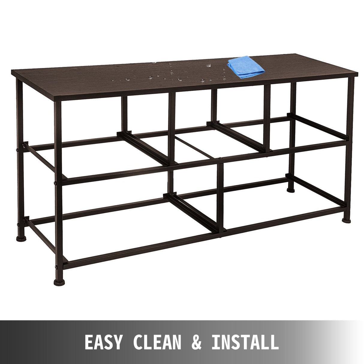 VEVOR Dresser Storage Tower with 5 Fabric Drawer Steel Frame Storage Cabinet Bin Storage Organizer Unit Fabric Cube Dresser Chest Cabinet Coffee Wide (Coffee/Wide)