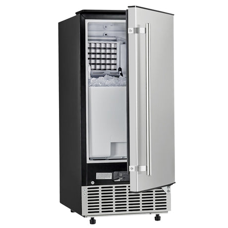 Undercounter Built-in Ice Maker, 80 Lbs/Day Under Counter Ice Maker Machine with Reversible Door Stainless, image 10