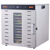 VEVOR 10 Trays Food Dehydrator Machine Stainless Steel 1000W Jerky Fruit Drying - Extra Image