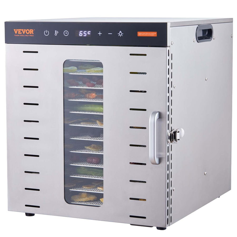 VEVOR 10 Trays Food Dehydrator Machine Stainless Steel 1000W Jerky Fruit Drying, image 10