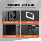 VEVOR Insulated Food Pan Carrier, 82 Qt Hot Box for Catering, LLDPE Food Box Carrier w/ Double Buckles, Front Loading Food Warmer w/ Handles,