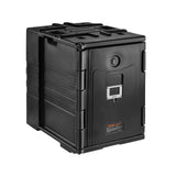 VEVOR Insulated Food Pan Carrier, 82 Qt Hot Box for Catering, LLDPE Food Box Carrier w/ Double Buckles, Front Loading Food Warmer w/ Handles, Stackable End Loader for Restaurant, Canteen, etc. Black - Extra Image