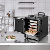 VEVOR Insulated Food Pan Carrier Stackable Catering Dishbox 81QT Chafing Dish - Low Angle