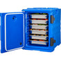 Insulated Food Pan Carrier, 90L Hot Box for Catering, Food Box Carrier with Double Buckles, Front Loading Food Warmer with Handles, Stackable End Loader for Restaurant, Canteen