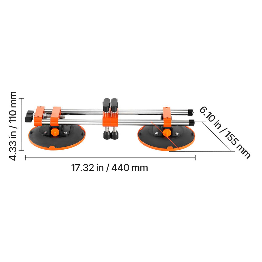 Seamless Seam Setter, 2 Packs, Granite Seam Setter with 6 in Vacuum Suction Cups & Tool Bag, Seam Joiner for Seam Joining & Leveling, Countertop Installation Tool for Tile Stone Marble Slab
